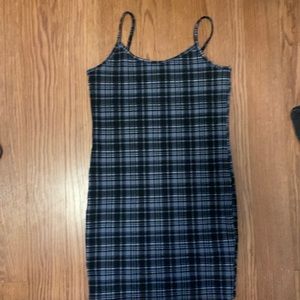 shein plaid spaghetti strap dress cute
